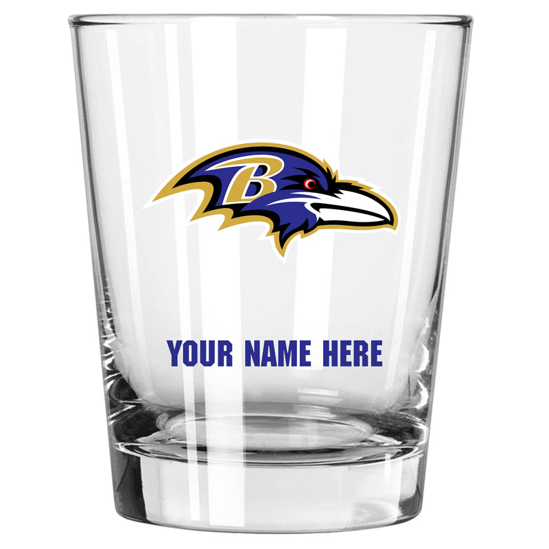 15oz Personalized Stemless Glass | Baltimore Ravens