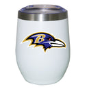 12oz White Stainless Steel Stemless Tumbler | Baltimore Ravens Baltimore Ravens, BRA, CurrentProduct, Drinkware_category_All, NFL 194207625279 $27.49