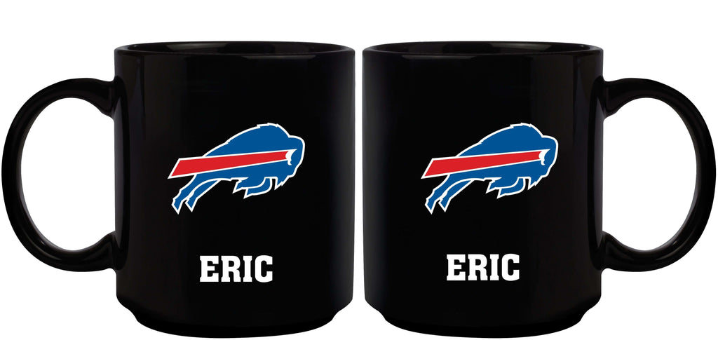 11oz Black Personalized Ceramic Mug | Buffalo Bills BUF, Buffalo Bills, CurrentProduct, Custom Drinkware, Drinkware_category_All, Gift Ideas, NFL, Personalization, Personalized_Personalized 194207372883 $20.11