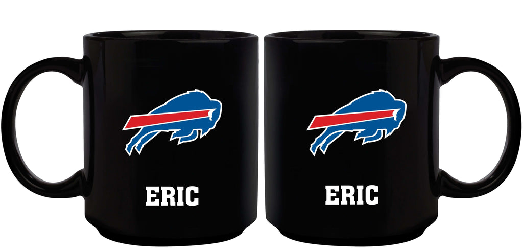 11oz Black Personalized Ceramic Mug | Buffalo Bills BUF, Buffalo Bills, CurrentProduct, Custom Drinkware, Drinkware_category_All, Gift Ideas, NFL, Personalization, Personalized_Personalized 194207372883 $20.11