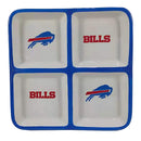 4 Section Square Tray | Buffalo Bills