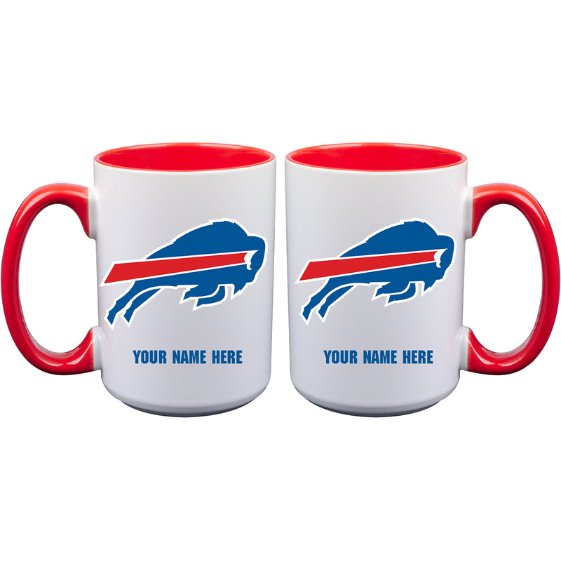 15oz Inner Color Personalized Ceramic Mug | Buffalo Bills 2790PER, BUF, Buffalo Bills, CurrentProduct, Drinkware_category_All, NFL, Personalized_Personalized  $27.99