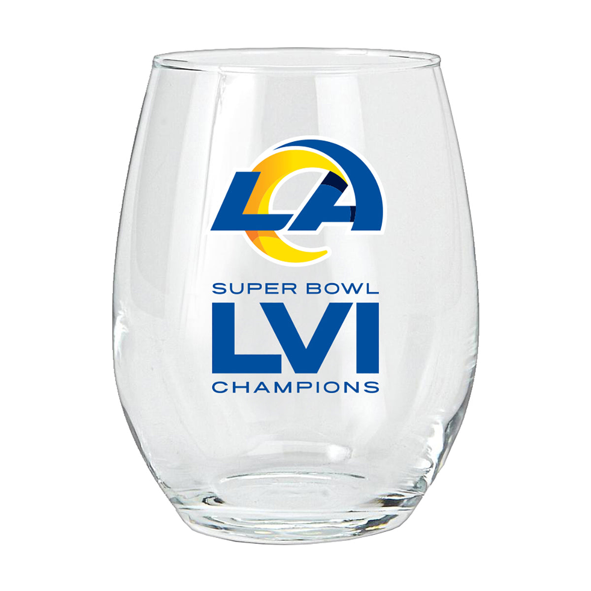 15oz Stemless Wine Glass | Superbowl Champions Los Angeles Rams