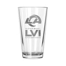 17oz Etched Mixing Glass | Superbowl Champions Los Angeles Rams