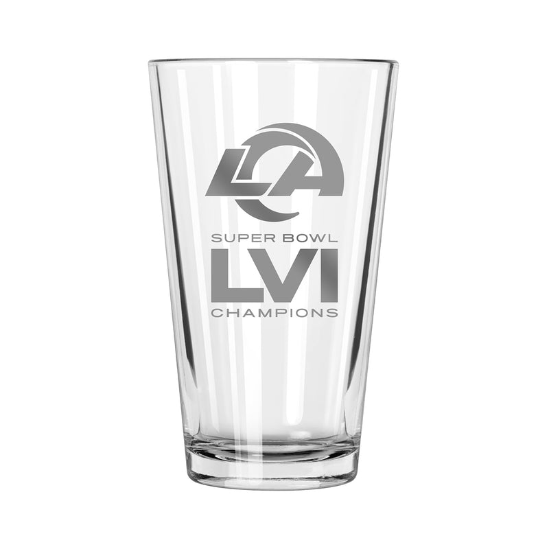 17oz Etched Mixing Glass | Superbowl Champions Los Angeles Rams