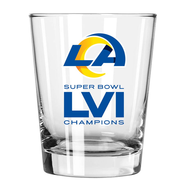 15oz Old-Fashioned Glass | Superbowl Champions Los Angeles Rams