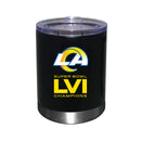 12oz Black Stainless Steel Lowball | Superbowl Champions Los Angeles Rams