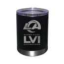 12oz Black Etched Stainless Steel Lowball | Superbowl Champions Los Angeles Rams