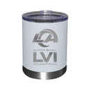 12oz White Etched Stainless Steel Lowball | Superbowl Champions Los Angeles Rams