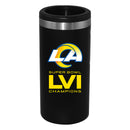 Black Stainless Steel Slim Can Holder | Superbowl Champions Los Angeles Rams