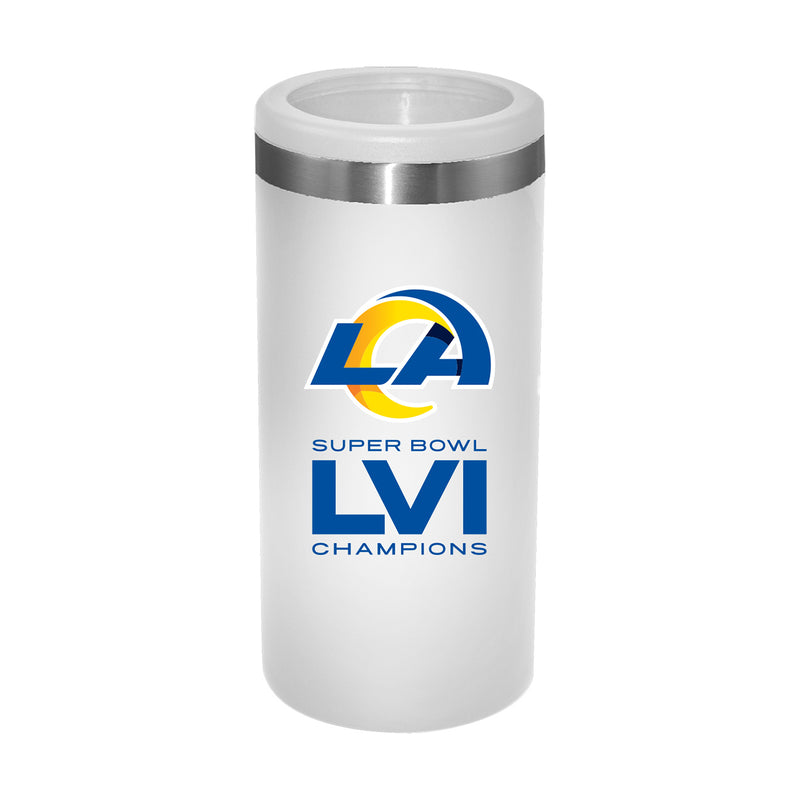White Stainless Steel Slim Can Holder | Superbowl Champions Los Angeles Rams