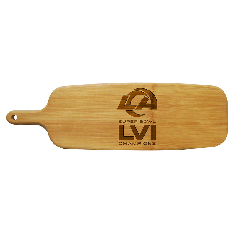 Bamboo Paddle Cutting and Serving Board | Superbowl Champions Los Angeles Rams