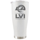 20oz Etched White Stainless Steel Tumbler | Superbowl Champions Los Angeles Rams