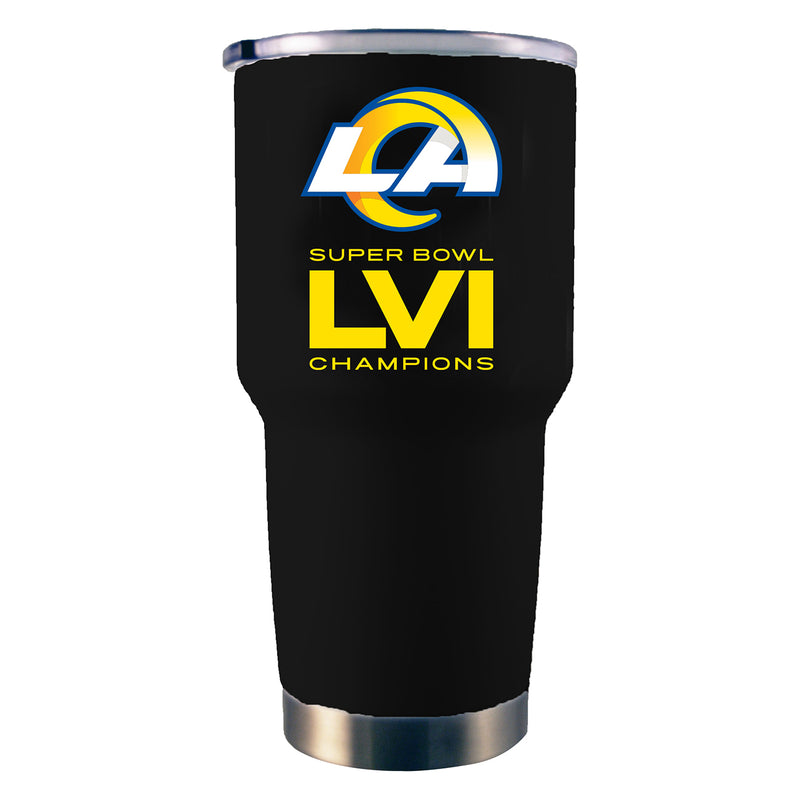 30oz Black Stainless Steel Tumbler | Superbowl Champions Los Angeles Rams