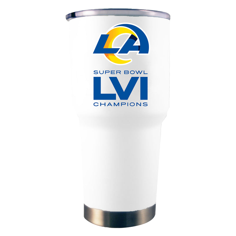 30oz White Stainless Steel Tumbler | Superbowl Champions Los Angeles Rams