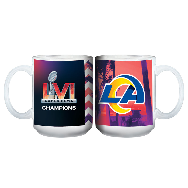 15oz White Sublimated Mug | Superbowl Champions Los Angeles Rams