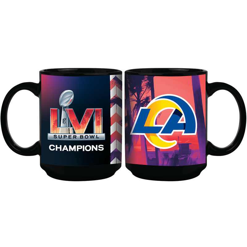 15oz Black Sublimated Mug | Superbowl Champions Los Angeles Rams