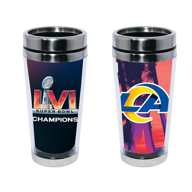 16oz Stainless Steel Tumbler with Insert | Superbowl Champions Los Angeles Rams