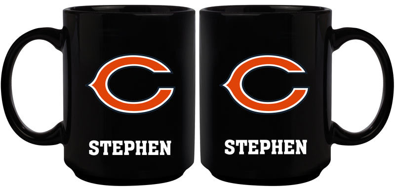 15oz Black Personalized Ceramic Mug | Chicago Bears CBE, Chicago Bears, CurrentProduct, Drinkware_category_All, Engraved, NFL, Personalized_Personalized 194207503669 $21.86