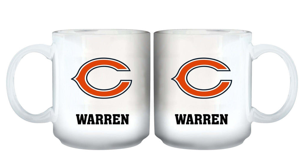 11oz White Personalized Ceramic Mug | Chicago Bears CBE, Chicago Bears, CurrentProduct, Custom Drinkware, Drinkware_category_All, Gift Ideas, NFL, Personalization, Personalized_Personalized 194207442715 $20.11