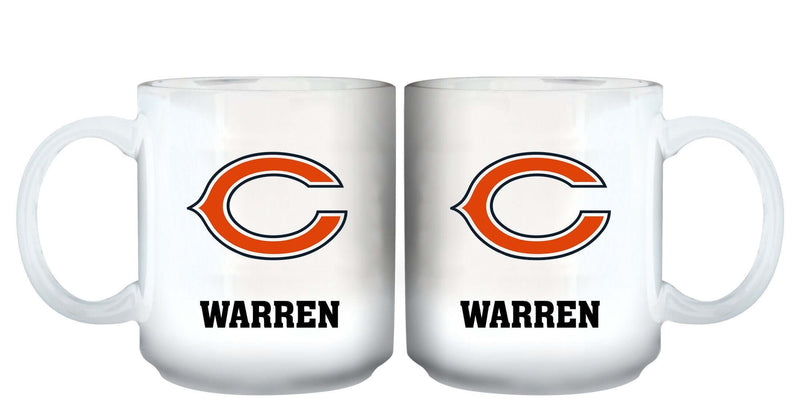 11oz White Personalized Ceramic Mug | Chicago Bears CBE, Chicago Bears, CurrentProduct, Custom Drinkware, Drinkware_category_All, Gift Ideas, NFL, Personalization, Personalized_Personalized 194207442715 $20.11