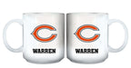 11oz White Personalized Ceramic Mug | Chicago Bears CBE, Chicago Bears, CurrentProduct, Custom Drinkware, Drinkware_category_All, Gift Ideas, NFL, Personalization, Personalized_Personalized 194207442715 $20.11
