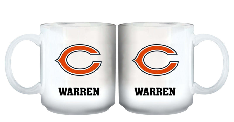 11oz White Personalized Ceramic Mug | Chicago Bears CBE, Chicago Bears, CurrentProduct, Custom Drinkware, Drinkware_category_All, Gift Ideas, NFL, Personalization, Personalized_Personalized 194207442715 $20.11