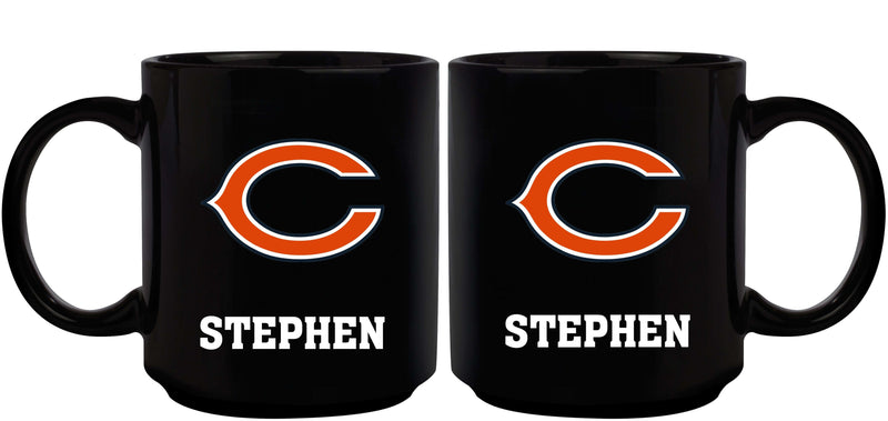 11oz Black Personalized Ceramic Mug | Chicago Bears CBE, Chicago Bears, CurrentProduct, Custom Drinkware, Drinkware_category_All, Gift Ideas, NFL, Personalization, Personalized_Personalized 194207372876 $20.11