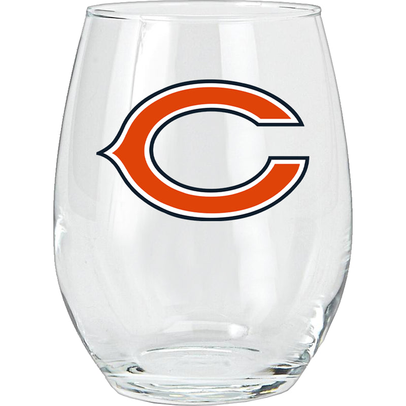 15oz Stemless Glass Tumbler | Chicago Bears