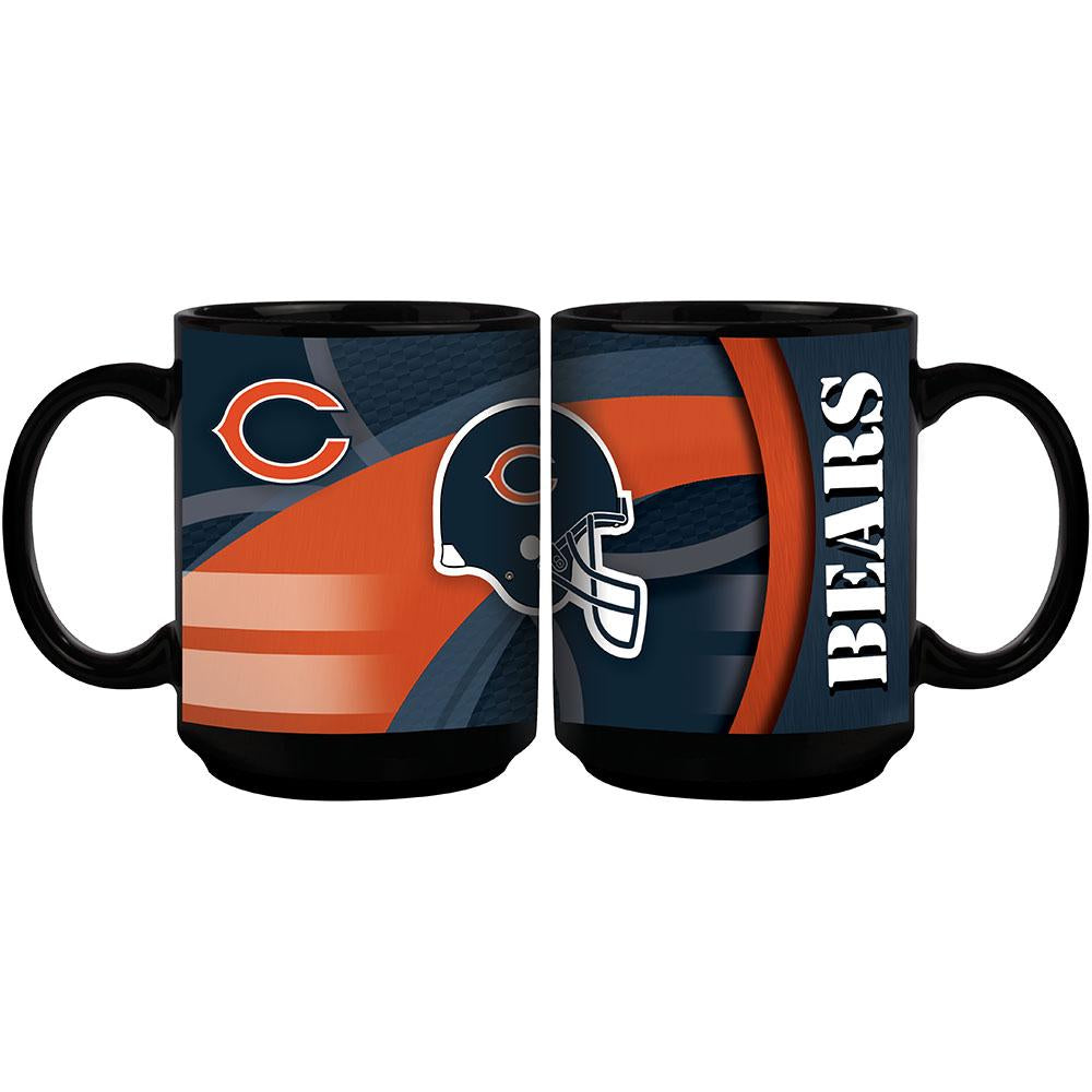 15oz Black Carbon Fiber Mug | Chicago Bears CBE, Chicago Bears, NFL, OldProduct 687746364421 $13