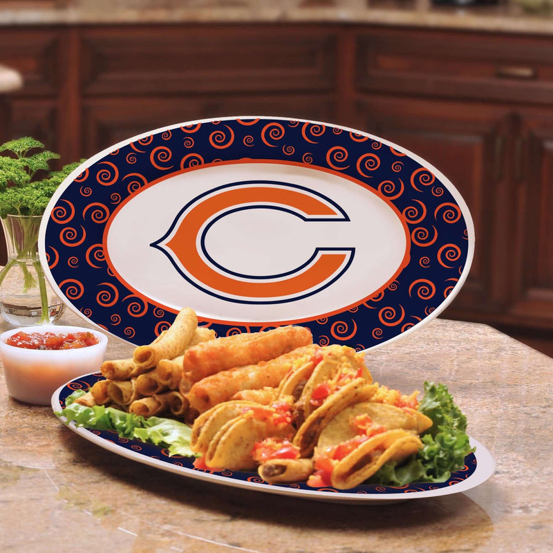 12 Inch Swirl Platter | Chicago Bears CBE, Chicago Bears, NFL, OldProduct 687746905716 $25