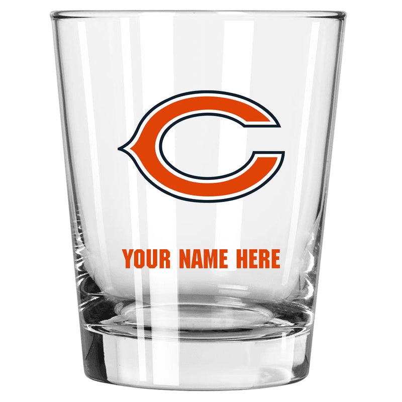 15oz Personalized Stemless Glass | Chicago Bears