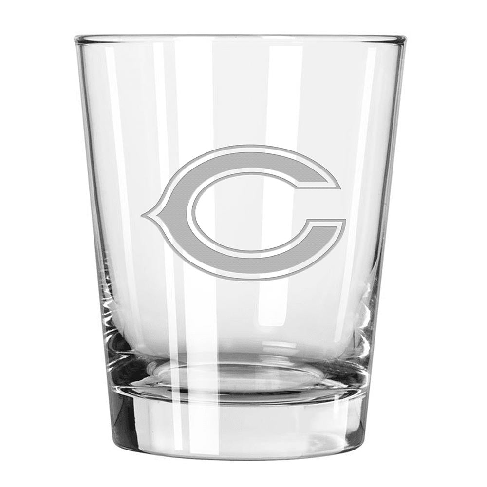 15oz Double Old Fashion Etched Glass | Chicago Bears CBE, Chicago Bears, CurrentProduct, Drinkware_category_All, NFL 194207262917 $13.49