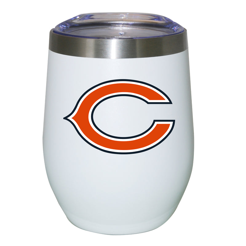 12oz White Stainless Steel Stemless Tumbler | Chicago Bears CBE, Chicago Bears, CurrentProduct, Drinkware_category_All, NFL 194207625293 $27.49