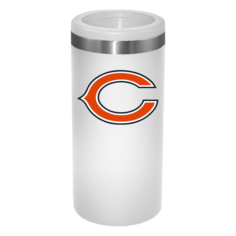 12oz White Slim Can Holder | Chicago Bears