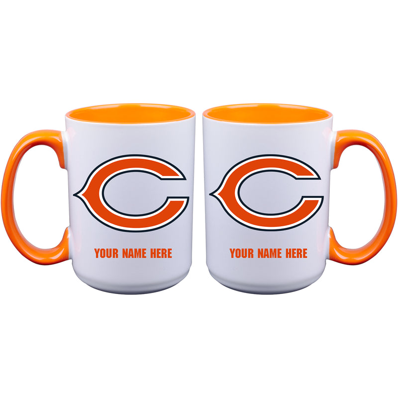 15oz Inner Color Personalized Ceramic Mug | Chicago Bears 2790PER, CBE, Chicago Bears, CurrentProduct, Drinkware_category_All, NFL, Personalized_Personalized  $27.99