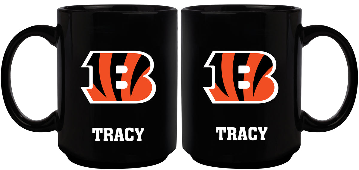 15oz Black Personalized Ceramic Mug | Cincinnati Bengals CBG, Cincinnati Bengals, CurrentProduct, Drinkware_category_All, Engraved, NFL, Personalized_Personalized 194207503706 $21.86
