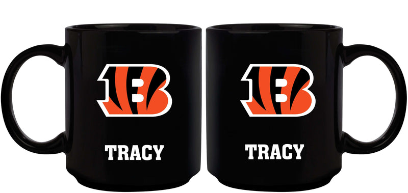 11oz Black Personalized Ceramic Mug | Cincinnati Bengals CBG, Cincinnati Bengals, CurrentProduct, Custom Drinkware, Drinkware_category_All, Gift Ideas, NFL, Personalization, Personalized_Personalized 194207372852 $20.11