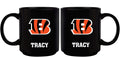 11oz Black Personalized Ceramic Mug | Cincinnati Bengals CBG, Cincinnati Bengals, CurrentProduct, Custom Drinkware, Drinkware_category_All, Gift Ideas, NFL, Personalization, Personalized_Personalized 194207372852 $20.11