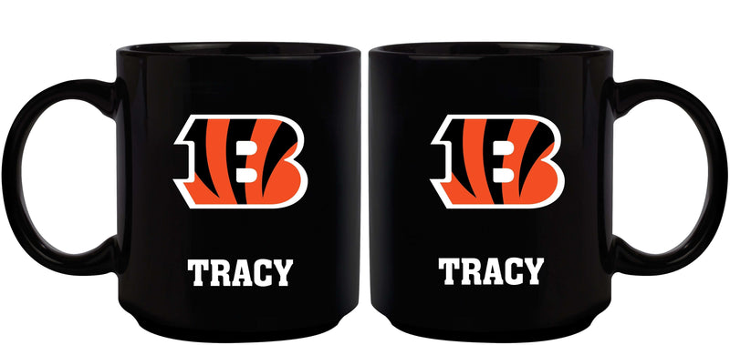 11oz Black Personalized Ceramic Mug | Cincinnati Bengals CBG, Cincinnati Bengals, CurrentProduct, Custom Drinkware, Drinkware_category_All, Gift Ideas, NFL, Personalization, Personalized_Personalized 194207372852 $20.11