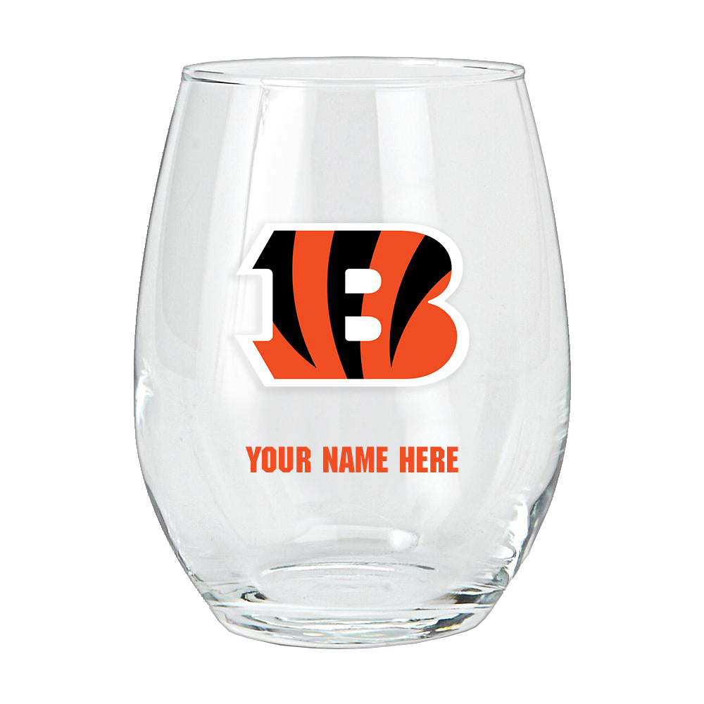 15oz Personalized Stemless Glass | Cincinnati Bengals