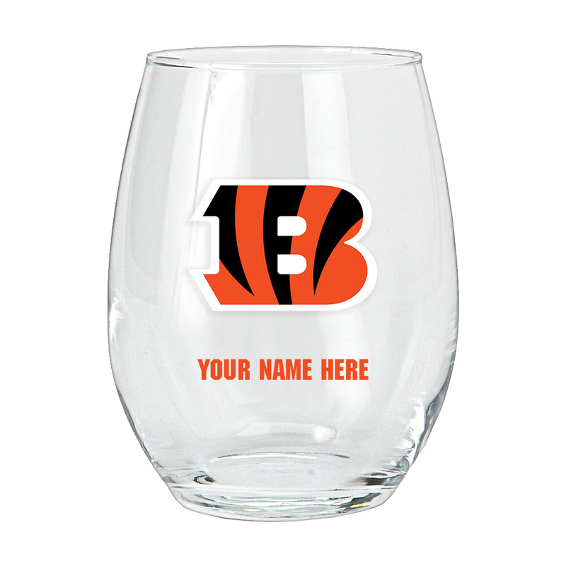 15oz Personalized Stemless Glass | Cincinnati Bengals
