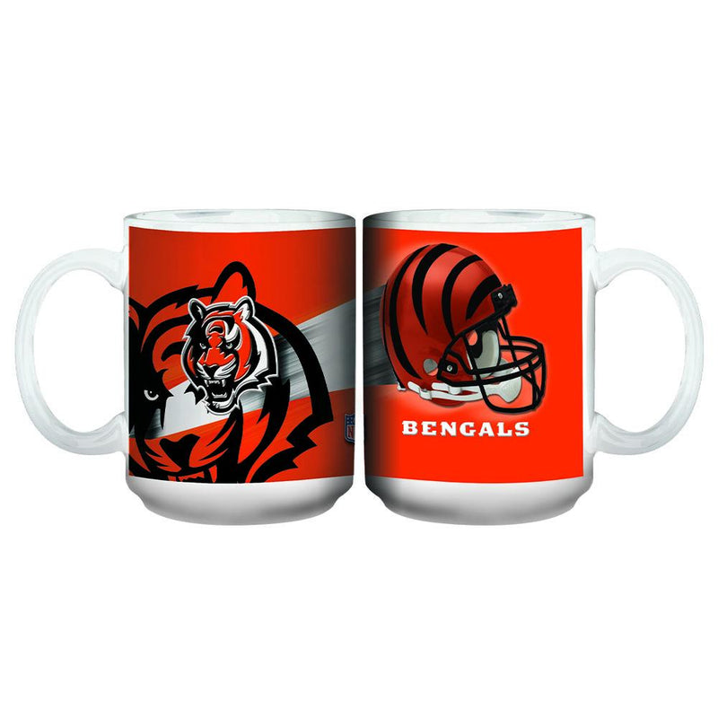 15oz 3D White Mug | Cincinnati Bengals CBG, Cincinnati Bengals, CurrentProduct, Drinkware_category_All, NFL 888966110601 $14.49