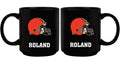11oz Black Personalized Ceramic Mug | Cleveland Browns Cleveland Browns, CLV, CurrentProduct, Custom Drinkware, Drinkware_category_All, Gift Ideas, NFL, Personalization, Personalized_Personalized 194207372845 $20.11