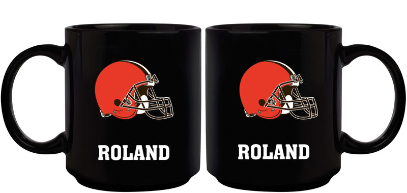 11oz Black Personalized Ceramic Mug | Cleveland Browns Cleveland Browns, CLV, CurrentProduct, Custom Drinkware, Drinkware_category_All, Gift Ideas, NFL, Personalization, Personalized_Personalized 194207372845 $20.11