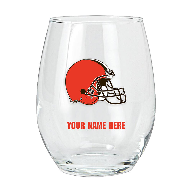 15oz Personalized Stemless Glass | Cleveland Browns