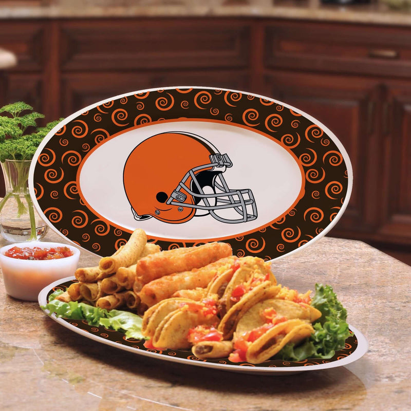12 Inch Swirl Platter | Cleveland Browns Cleveland Browns, CLV, NFL, OldProduct 687746905730 $25