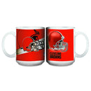 15oz 3D White Mug | Cleveland Browns Cleveland Browns, CLV, CurrentProduct, Drinkware_category_All, NFL 888966110618 $14.49