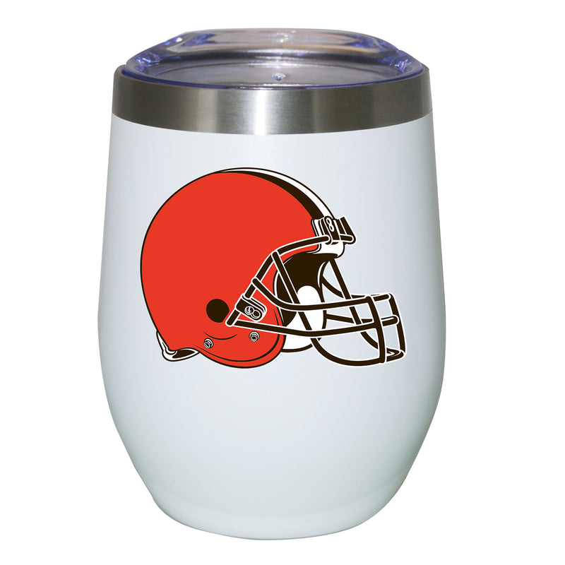 12oz White Stainless Steel Stemless Tumbler | Cleveland Browns Cleveland Browns, CLV, CurrentProduct, Drinkware_category_All, NFL 194207625316 $27.49