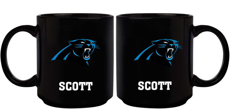 11oz Black Personalized Ceramic Mug | Carolina Panthers Carolina Panthers, CPA, CurrentProduct, Custom Drinkware, Drinkware_category_All, Gift Ideas, NFL, Personalization, Personalized_Personalized 194207372838 $20.11